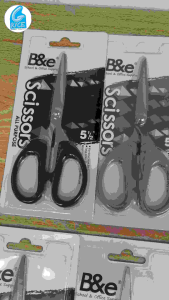 B&E All-Purpose Scissors - 5 1/2" 6 1/2" 7 1/2" 8" - Black Blue Pink Handles - Durable Stainless Steel Blades - Ergonomic Design - Ideal for Crafting & DIY Projects