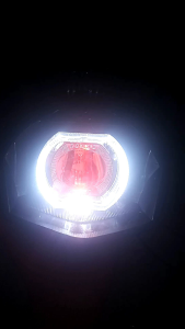 Reflektor Lampu Depan Beat Karbu Custom Hitam Pnp Biled 35 inchi Fullset Super Terang Terbaik