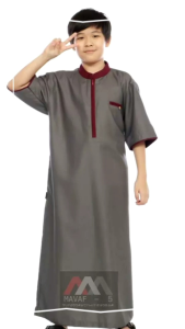 Jubah Resleting Anak Laki Laki Lengan Pendek Toyobo cocok untuk usia 2 - 15 tahun