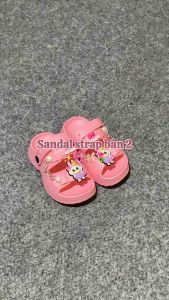 Sandal Balita Dua Strap Labubu Tali Belakang Sendal Anak Perempuan Labubu Rantai Trendy