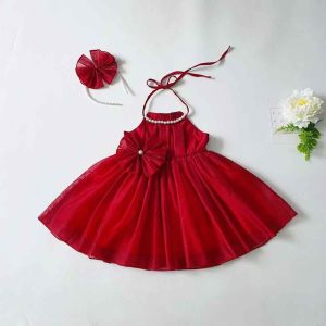 (4-28kg) Đầm Váy Yếm Đỏ NHÍM XÙ KIDS Cho Bé Gái 1 Tháng Đến 8 Tuổi V092