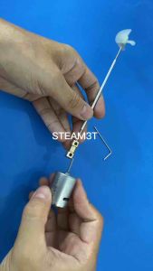 Bộ chân vịt 370 RC siêu mạnh 7.4V - 12V tốc độ cao 44000 vòng kèm trục + láp + khớp nối đồng chế tàu - LK0825