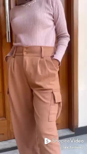 Highwaist Loose Cargo Knit