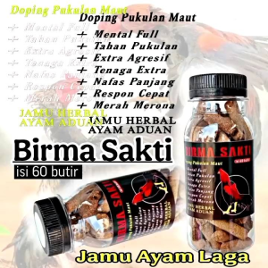 BIRMA SAKTI Jamu ayam laga isi 60 butir pil extra power raja pukul