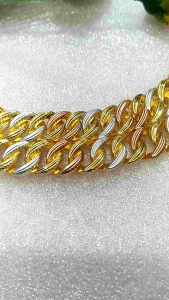 Gelang Xuping Dua Susun Warna Combinasi / Gelang Dubai Lebar 25 MM AAGX1237