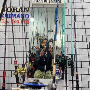 Joran lentur 168cm set Reel mebius 3000