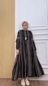 Tarisaa.id 4 Midi Dress Flora Dengan Bahan Rayon Berkualitas Bisa Busui