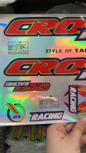 Bộ tem dán xe đạp CROSS RACING chữ màu đỏ hàng nhập Thái Lan chất lượng cao dành trang trí riêng cho dòng xe này tem màu sắc cực đẹp và bền giá bán cực tốt bán lẻ như bán sỉ