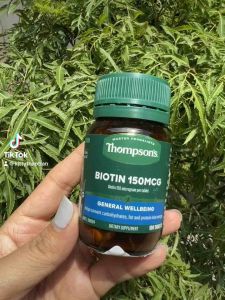 THOMPSON’S BIOTIN 150MCG LỌ 100 VIÊN CHÍNH HÃNG