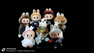 ALADAMKIDS T-SHIRT Crop Kaos Serut Tali Anak Perempuan Motip Labubu Viral Usia 1-11 Tahun Fashion Cotton