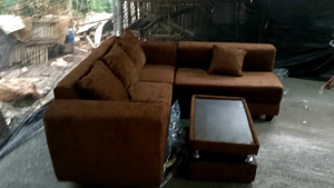 Sofa L Putus Standar Minimalis Plus Meja