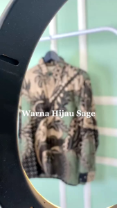 MOTIF KATE HIJAU SAGE SIZE M L XL XXL KEMEJA BATIK LENGAN PANJANG TERBARU BATIK DAMA KEMEJA BATIK PRIA TERMURAH