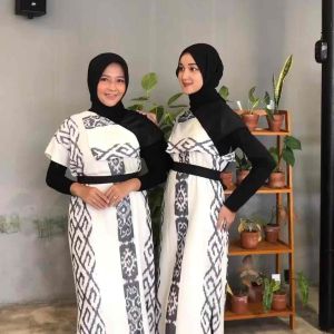 Dres Tenun wanita motif torara bestseller - baju tenun dres wanita kekinian