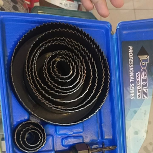 holesaw mata bor kayu set/mata pelobang kayu set ukuran 19mm sampai 127 mm