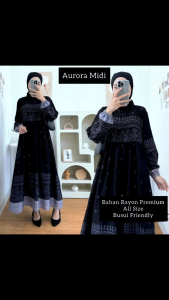 Midi Dress Rayon Premium Busui Friendly