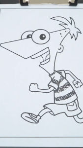 Phineas and Ferb - Set 20 Tờ Tranh Tô Màu A4 A5 Dành Cho Màu Sáp Màu Chì - TRANH TÔ MÀU COLOR LAND