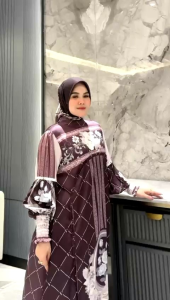 gamis dress cenira set jilbab by Ivas production
