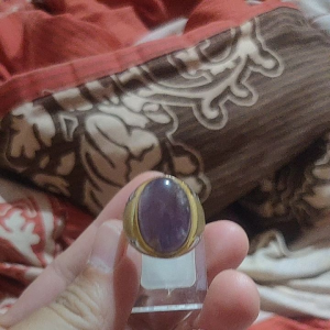 Cincin Akik Mewah Berkelas Batu Cempaka Ungu