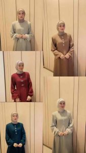 Gaun Labuh Puteri Elegan Dalam Warna Merah Maron (Elegant Long Princess Dress) - Ellie.Emillie