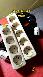Stop Kontak Listrik Set MATSUI 1 / 2 / 3 / 4 / 5 Lubang + Panjang Kabel 3 Meter / Extension Wire