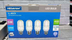 MEGAMAN PAKET ISI 4PCS LAMPU LED BULB STICK 5 WATT 5W 5WATT CAHAYA PUTIH SNI Bohlam Bolam BERGARANSI 2 TAHUN KUALITAS PREMIUM