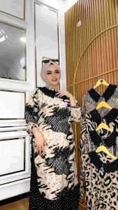 GAMIS WANITA KOMBINASI TERBARU JUMBO LD 120 RAYON TEBAL