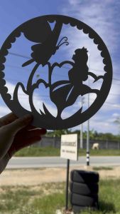 เหล็กฉลุลายการ์ตูน เจ้าหญิงกับผีเสื้อตัวน้อย ความหนา 1.2mm