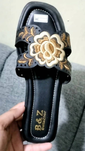Sandal Flat wanita TPK-05 model teplek slop teplek slip on pijakan empuk Kasual Sendal Sendal