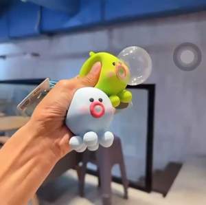 Móc Khoá Bạch Tuộc Thổi Bong Bóng Cute
