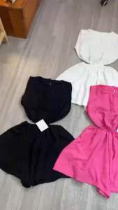 Jum đùi cổ tròn khoét eo nhún không tay fom 52kg đũi mát utrrb