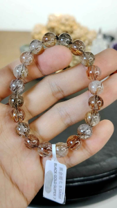 Natural High Gred Black Gold Super Seven Crystal Beads Bracelet BS08