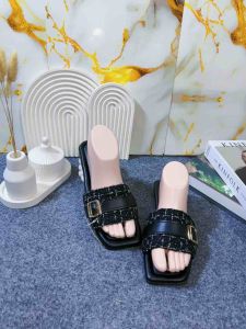 Sandal Selop Wanita Zara Sabuk Gesper Rajut Tweet Kekinian Korean Style Kode HZ3NOV24