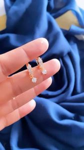 Anting jepit xuping berlian emas putih CXB501