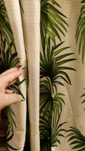 evalyka green ring curtain 3in1 &per pc cretona cotton
