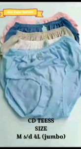 6Pcs Celana Dalam Wanita Dewasa Katun Lembut Nyaman Jumbo Muat 120 KG Motif Polos Size 6L 5L 4L 3L Celana Pendek Cewek Jawahirah Fashion2