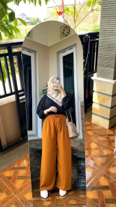 Celana Kulot Wanita Terbaru Bahan Crinkle Viral