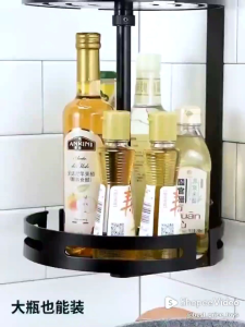 Rak Dapur Gantung Multifungsi 2 Tingkat Model Putar 360 Derajat 60QW468