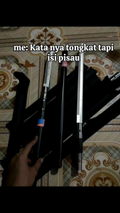 TERLARIS TONGKAT KEAMANAN PANJANG KEREN 100% REALPICT BAHAN STAINLESS