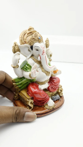 Ganesha Decor Statue/Murti | Hindu Idol God Ganesh Ganpati Decor Sculpture | Home Decorative & Gift Item ml163 st820