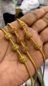 Indian Multicolor Ball Mogappu Chain (WJ-173)