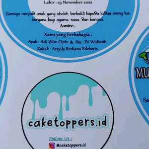 Stiker Ulang Tahun Anak dengan Ukuran 7cm & 20 Pcs