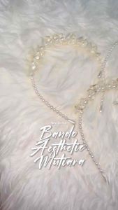 Bando Korea Aesthetic Flowery Pearl Korean Headband Bunga Mutiara Headpiece Hairpiece Hiasan Rambut