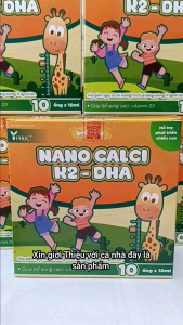 Siro NANO CALCI K2-DHA. Cho trẻ cao lớn hơn tăng cường tập trung giúp bé thông minh. hộp 10 ống.