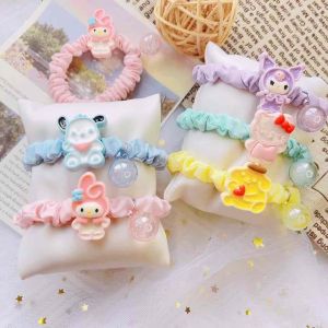 |SANTO.NE| XCQ025 SANRIO HAIR BAND MY MELODY HELLO KITTY KUROMI POMPOMPURIN POCHACCO 滴油款 SANRIO 小肠圈 发圈