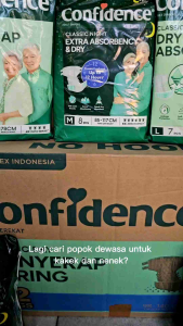 Popok dewasa confidence perekat (day) M8/L7/XL6