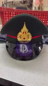 หมวกหม้อตาล ทบ.ทรงสูง ทรงหวายปีกอ่อน หน้าโลหะพร้อมซองกันเปื้อน