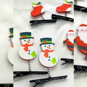 กิ๊บเด็ก กิ๊บติดผมคริสต์มาส แพ็คคู่ เทศกาลคริสต์มาส ปีใหม่ จัดเลี้ยง ปาร์ตี้ เป็นแบบสปริงเด้งๆ งานน่ารัก พร้อมส่งในไทย