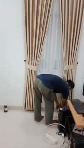 Gorden Blackout Import Polos Embos Dof Super Tebal Buat Pintu Jendela Minimalis Smokring Murah Mewah