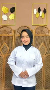 kemeja putıh V NECK lengan panjangkemeja pdlkemeja pdhkemeja p3kdkemeja asnkemeja pnskemeja lapangan.