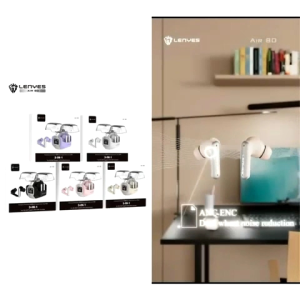 Headset Bluetooth TWS Lenes Air80 & Wireless Earphone Bluetooth 5.3